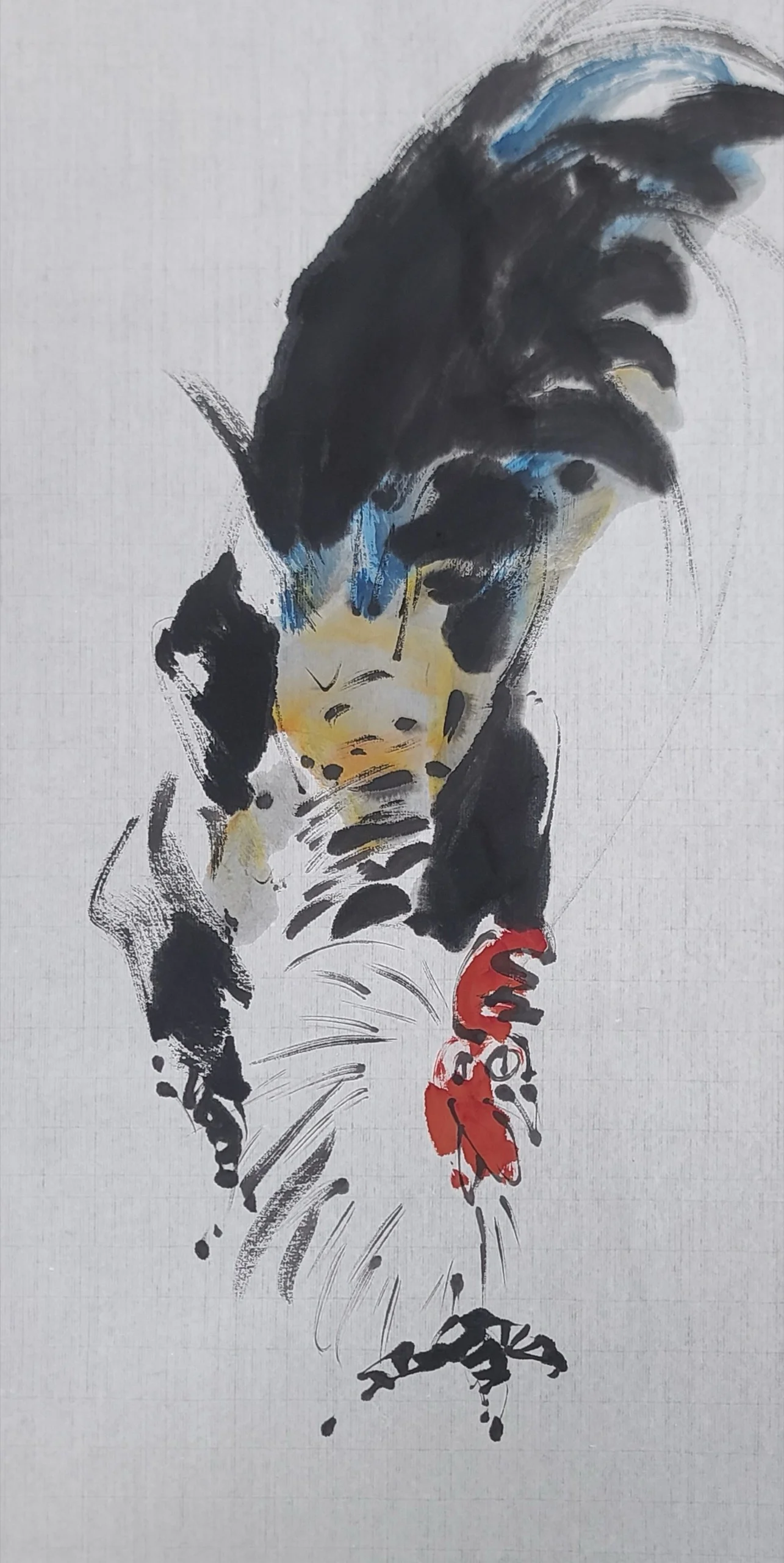 Rooster — Korean traditional tattoo by Onsil, ink brush study