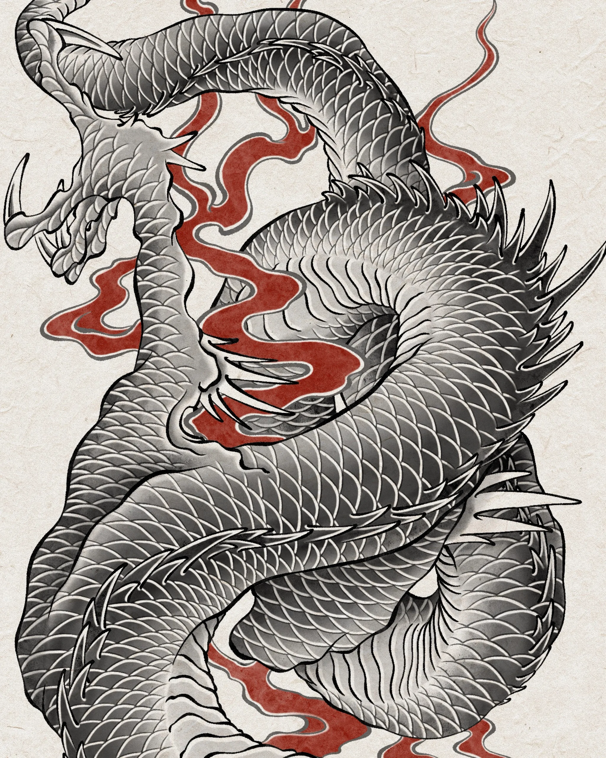 Dragon — Dragon tattoo detail