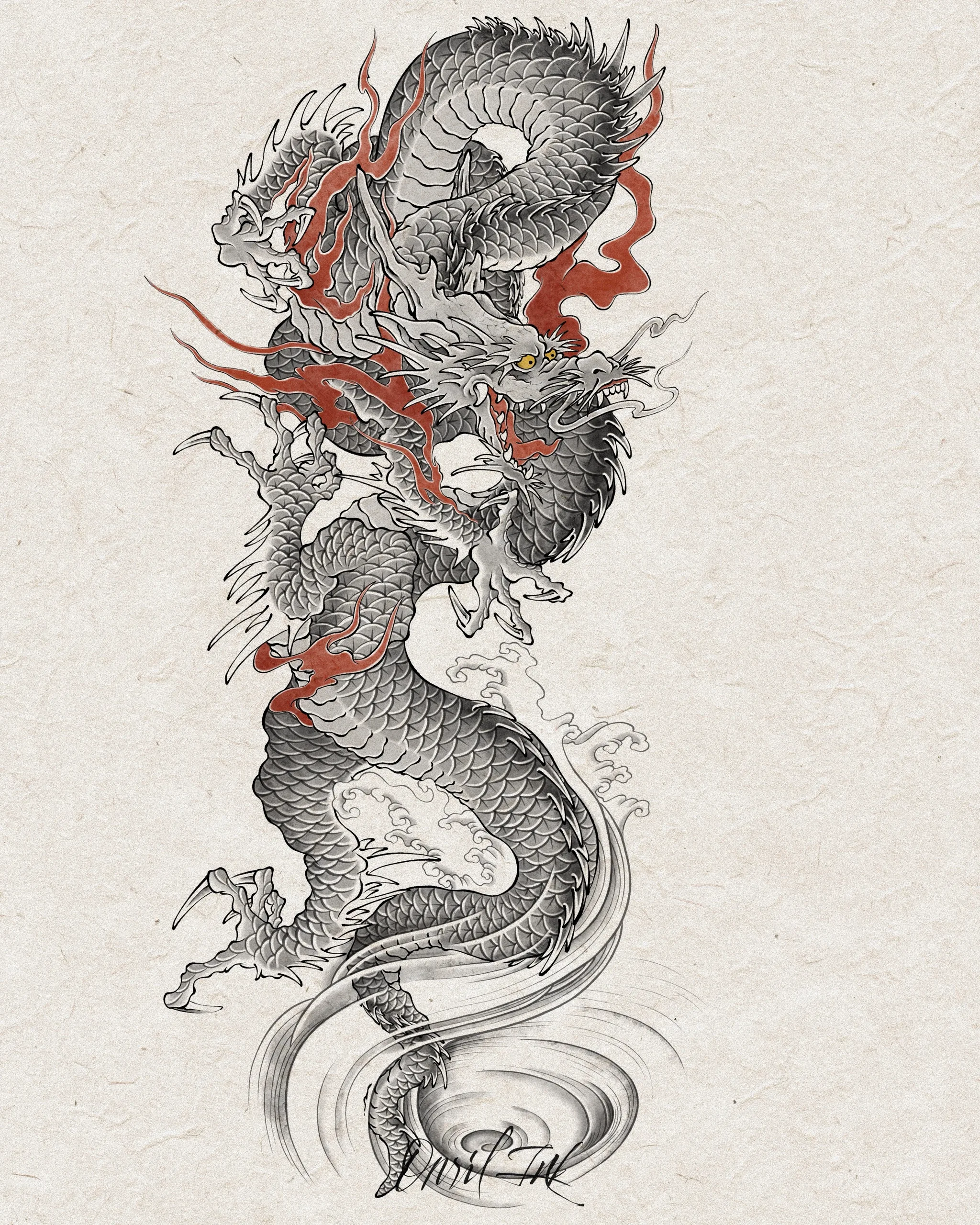 Dragon — Dragon tattoo detail