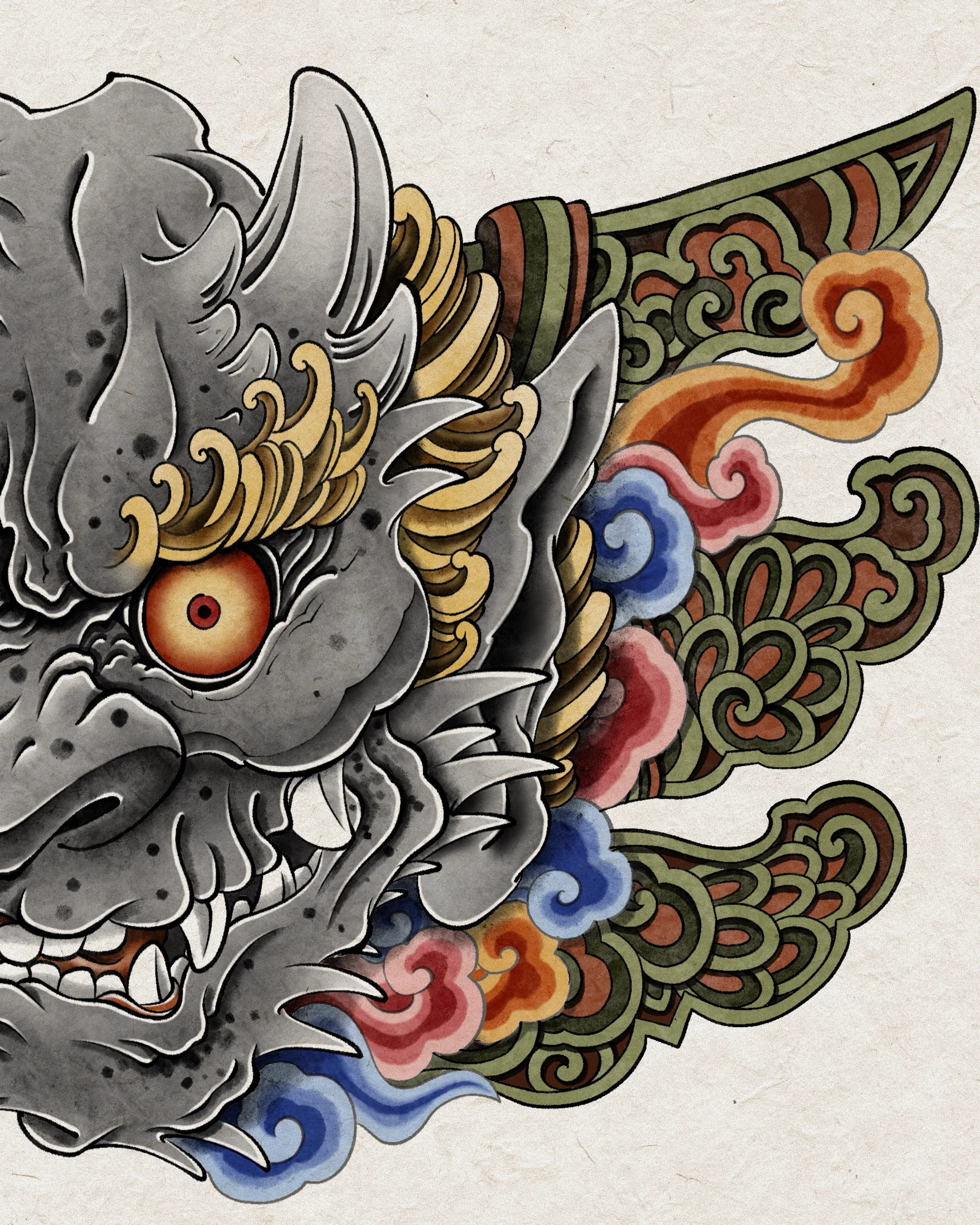 Dokkaebi — Dokkaebi tattoo detail
