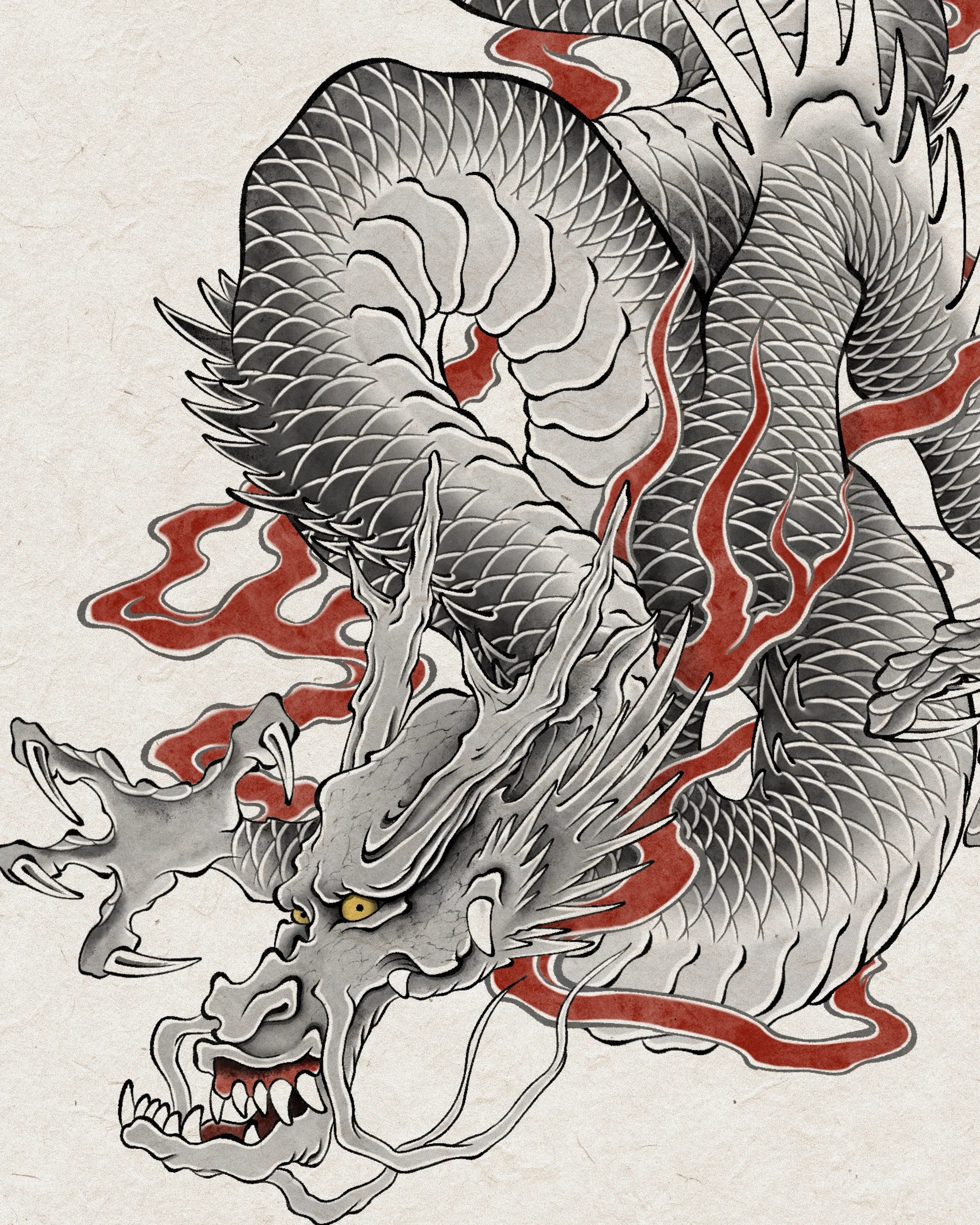 Dragon — Dragon tattoo detail
