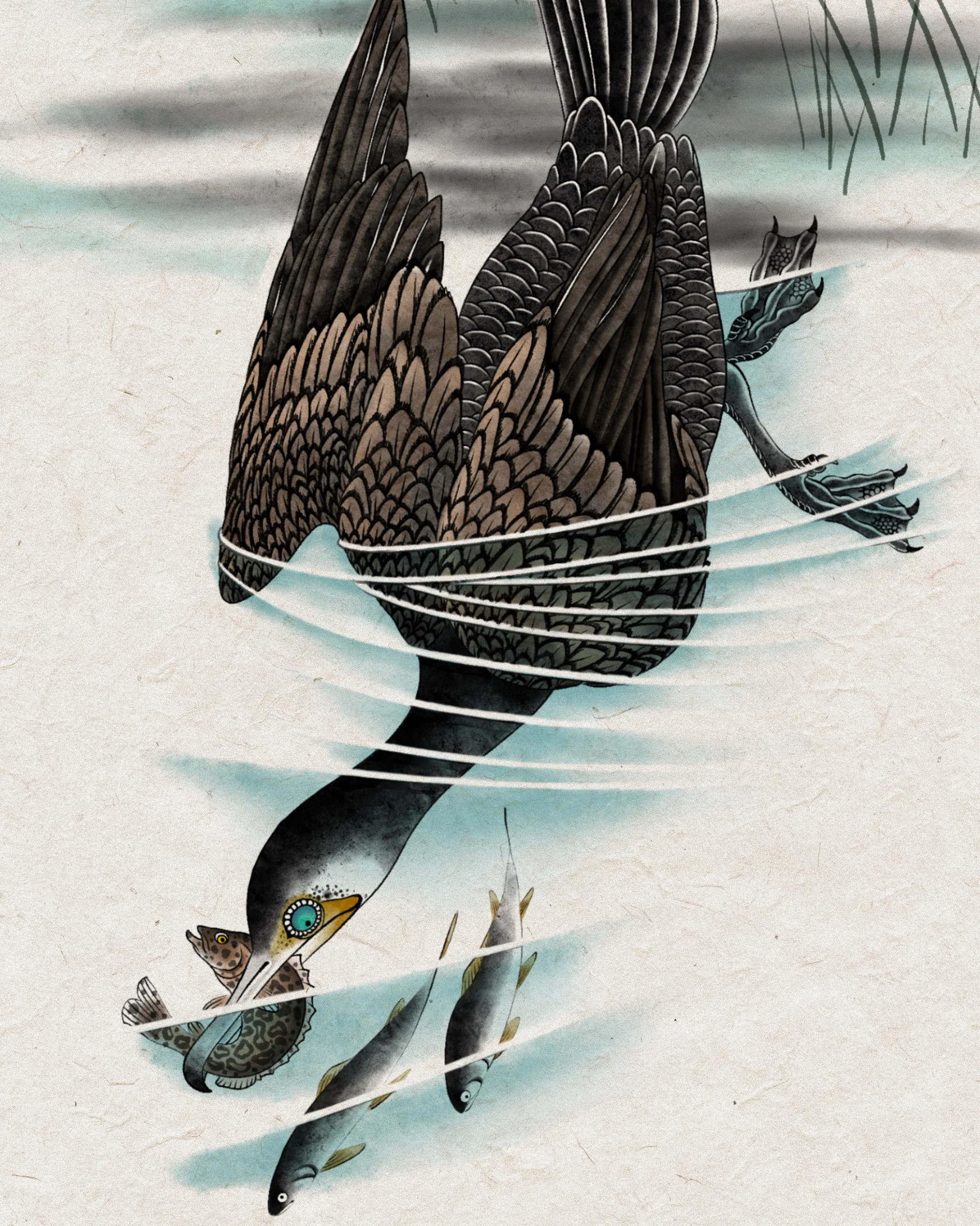 Cormorants — Cormorant tattoo detail