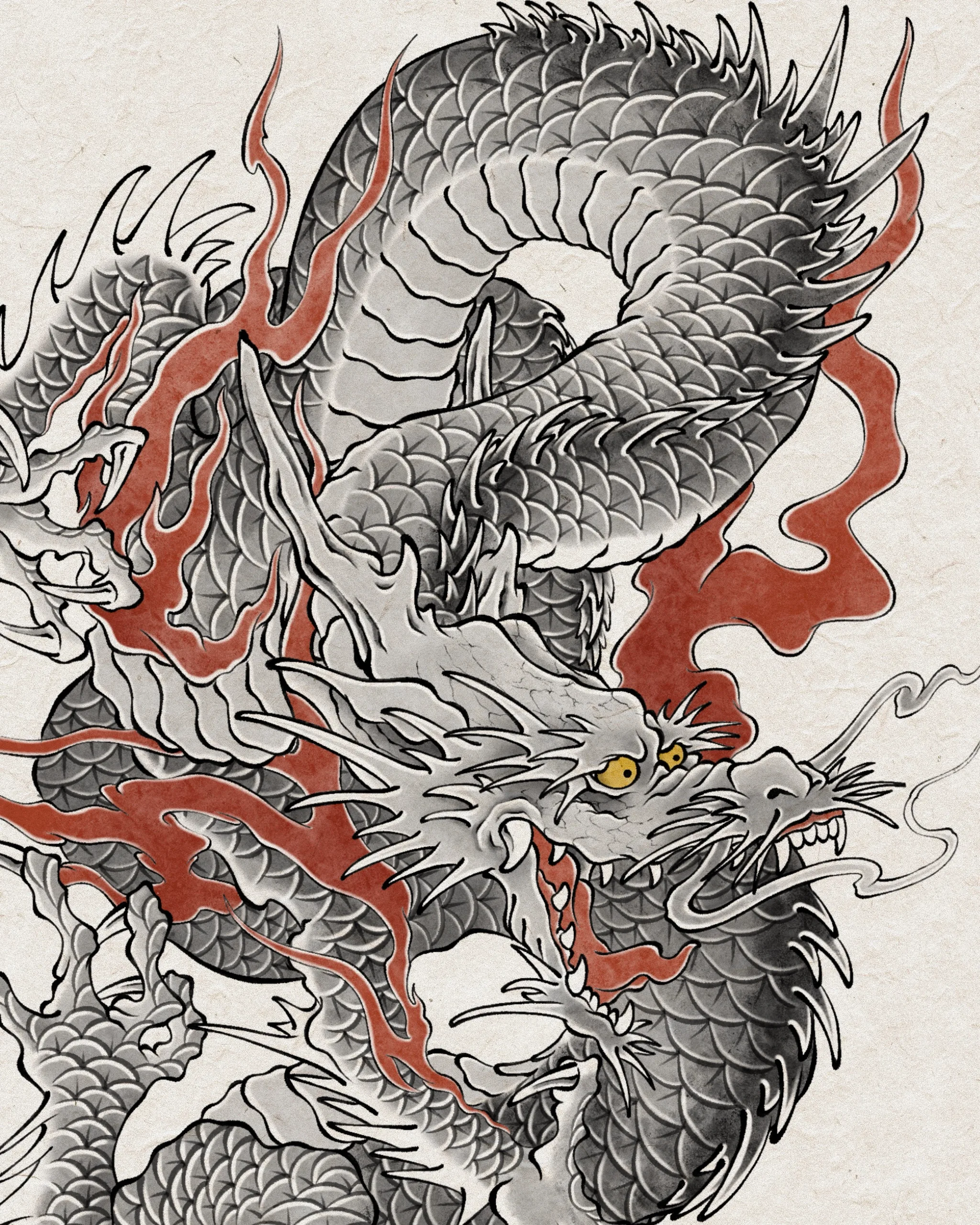 Dragon — Dragon tattoo detail