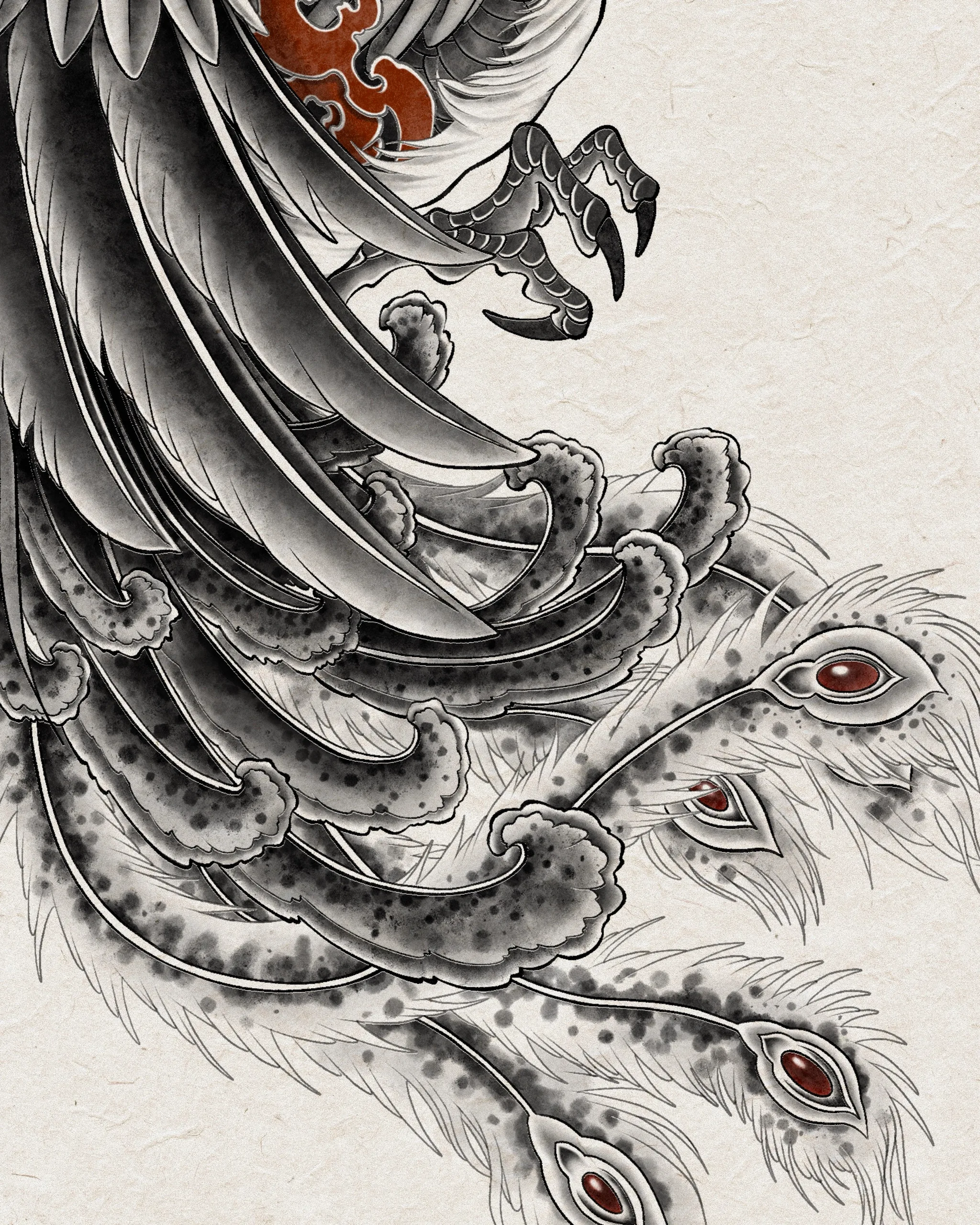 Phoenix — Phoenix tattoo detail