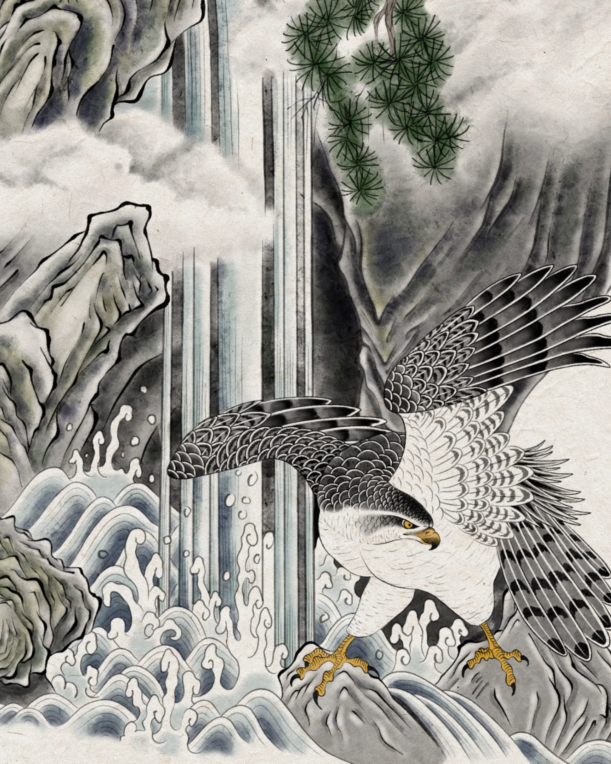 Hawks in the Valley — Hawks tattoo detail