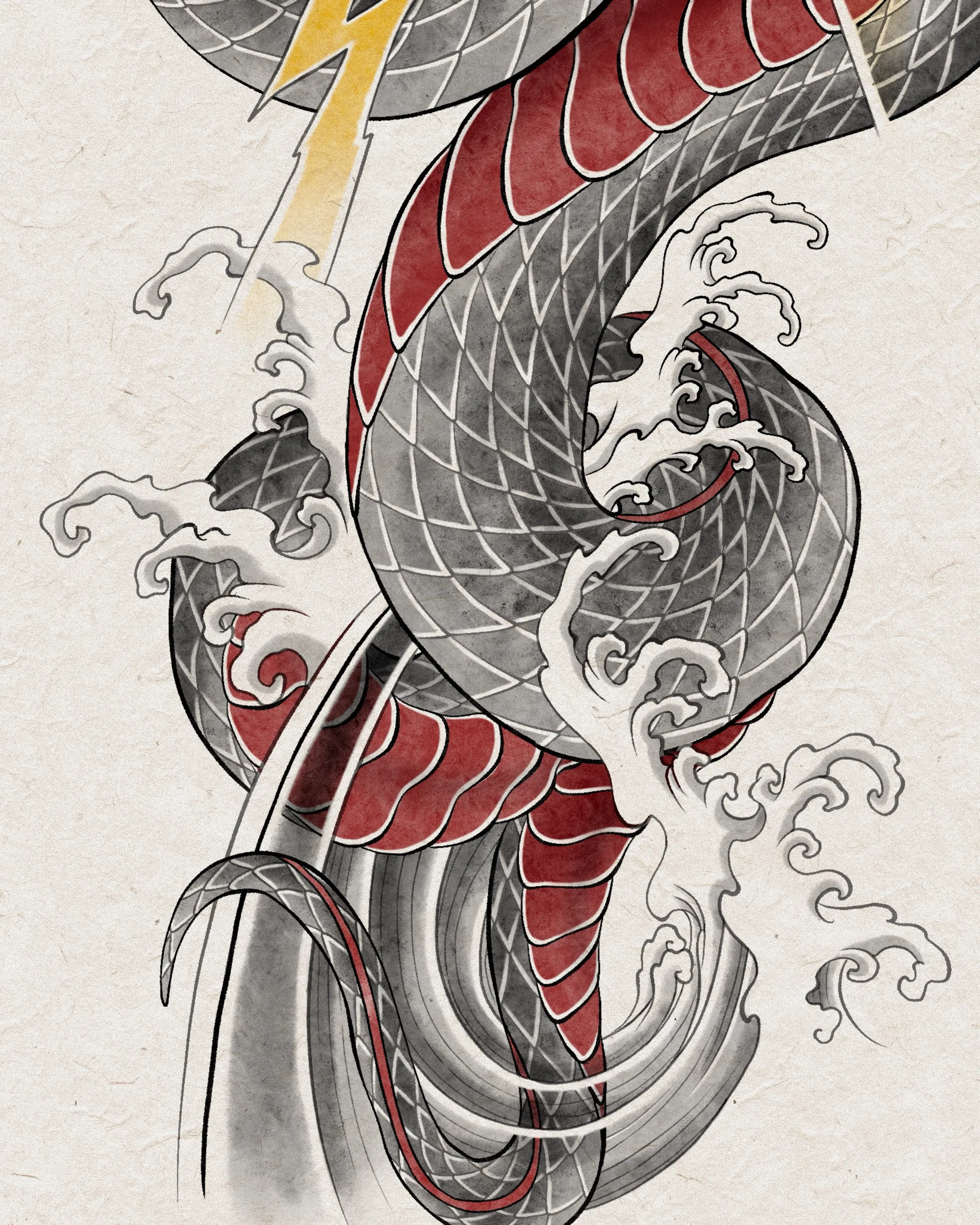 Snake — Snake tattoo detail