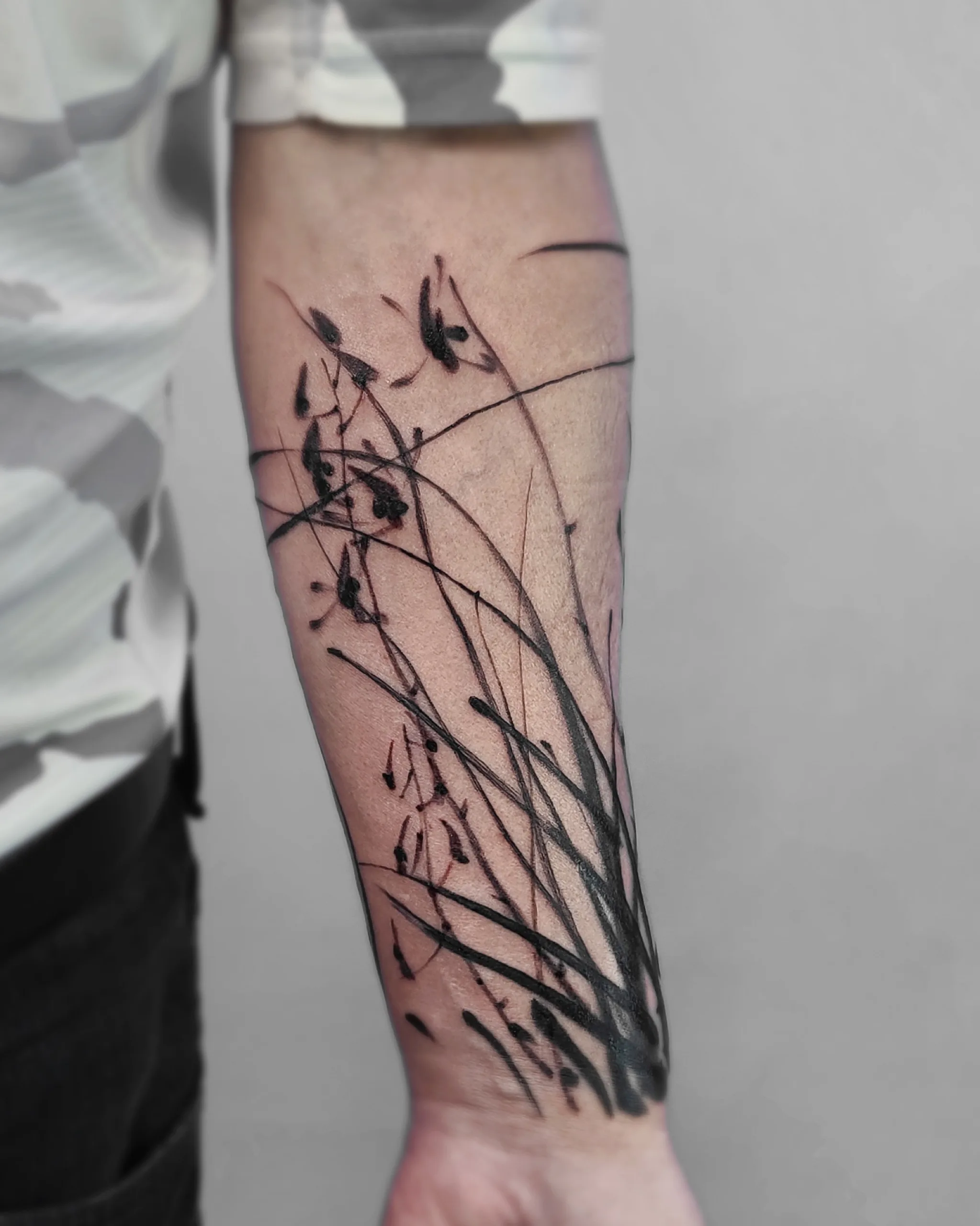 Orchid Cover-up — Orchid tattoo detail