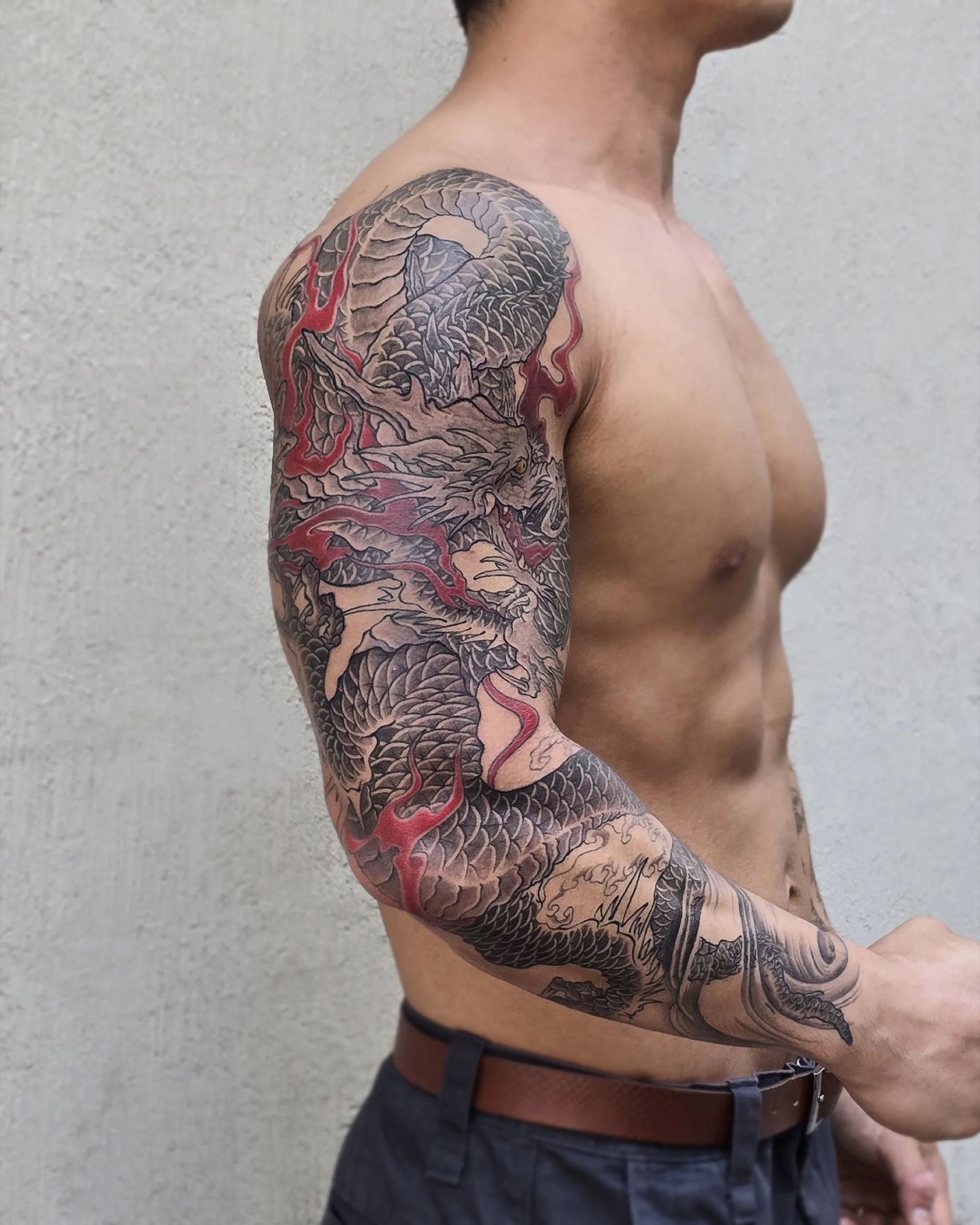 Dragon — Korean traditional tattoo by Onsil, on the skin