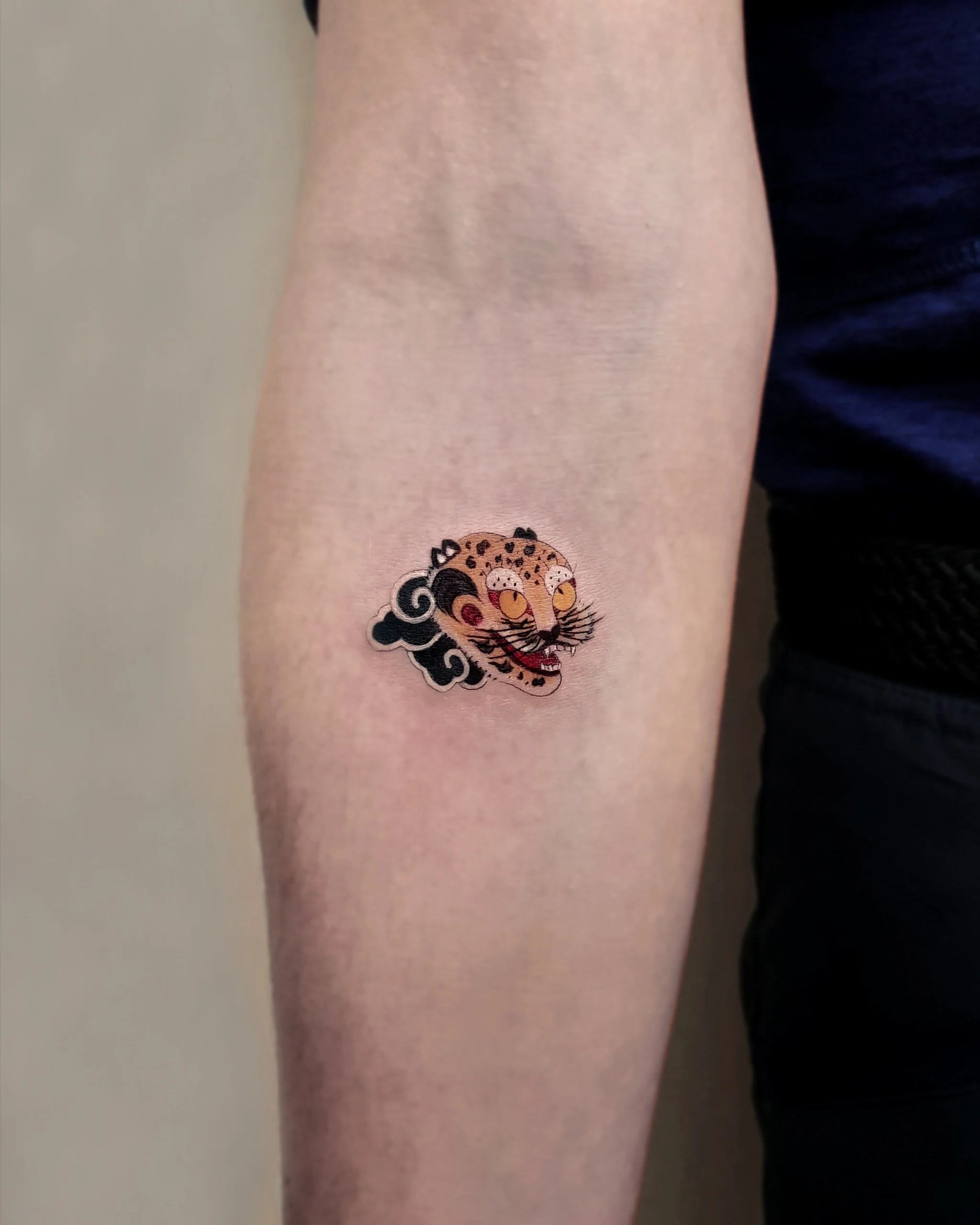 Minhwa Tiger — Korean traditional tattoo by Onsil, on the skin