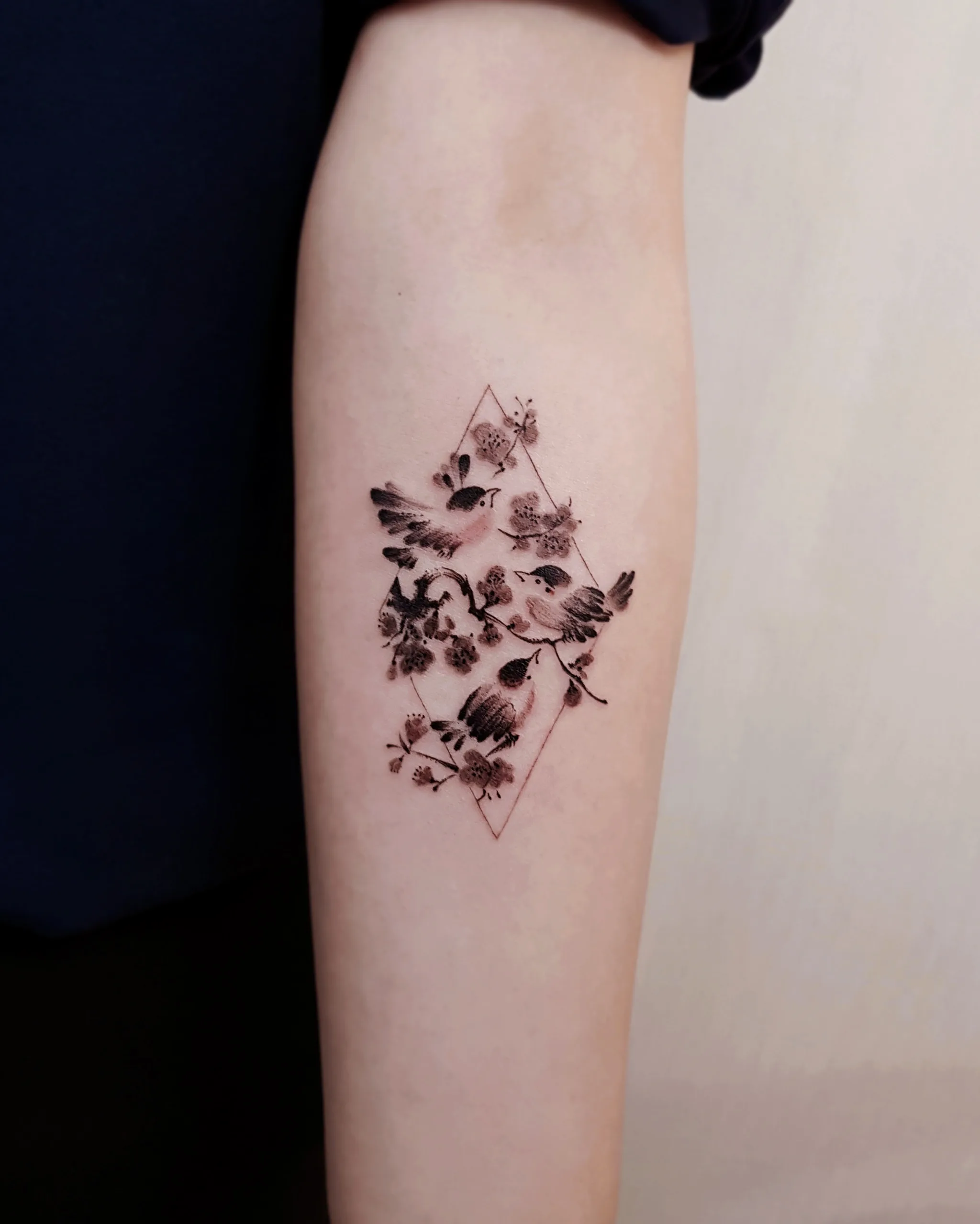 Sparrows in Diamond — on the skin