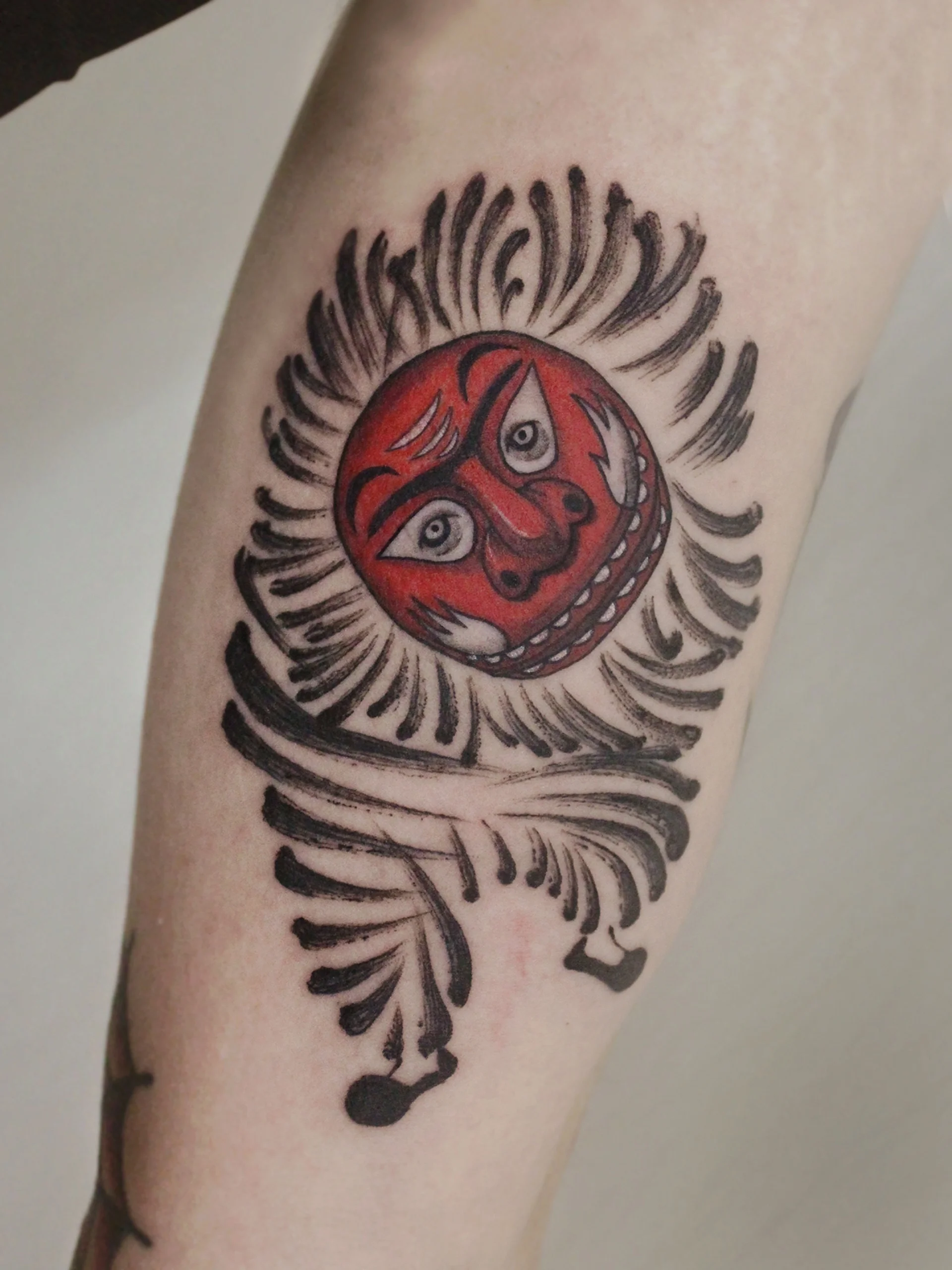 Bukcheong Saja Noreum — Korean traditional tattoo by Onsil, on the skin